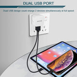 2Pack USB Wall Charger Plug, AILKIN 2.4A Dual Port USB Adapter Power C
