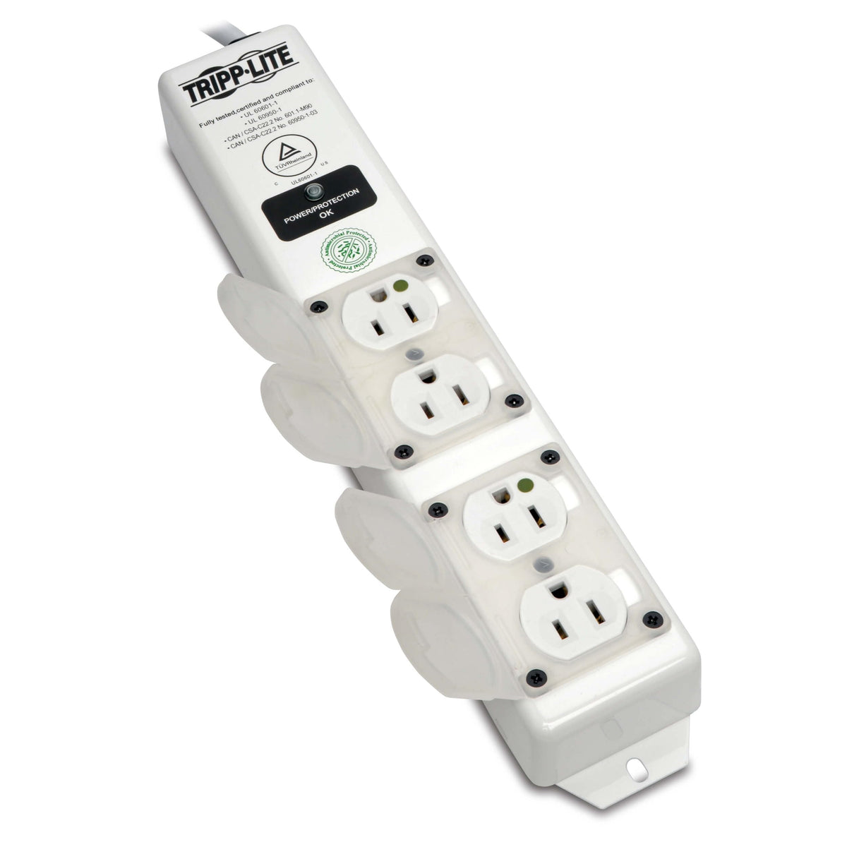 Tripp Lite Medical-Grade Surge Protector Power Strip, 4 Hospital-Grade