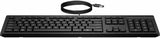 HP 125 Wired Keyboard - Cable Connectivity - USB Type A Interface - Co