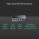 TP-Link Omada 5-Port Gigabit Easy Managed Switch with 4-Port PoE+(ES20