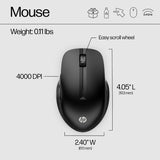 HP 430 Multi-Device Wireless Mouse - Black - Bluetooth 5.2 & 2.4GHz Wi