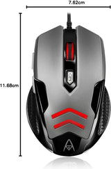 Adesso iMouse X1, The Multi-Color 6-Button Gaming Mouse (Red)