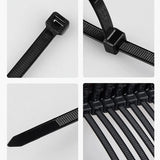 Black Zip Ties,6 Inch Zip Ties 1000 Pack Cord Ties for Electronics Sel