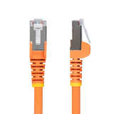 10ft Orange CAT6a Ethernet Cable, Snagless RJ45, 10G, 100W PoE, S/FTP, LSZH, 27AWG Pure Bare Copper, 500MHz, Shielded Network Patch Cord