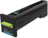 Lexmark 72K1XC0 CS820 Cyan Extra High Yield Toner