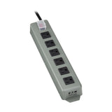 Tripp Lite UL24RA-15 Waber Industrial Power Strip 6 Right-Angle Outlet