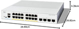 Cisco Catalyst 1300-16P-4X Managed Switch, 16 Port GE, PoE, 4x10GE SFP