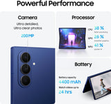 Samsung Galaxy Z Fold7 Foldable Smartphone, 256GB, Blue Shadow, Snapdr