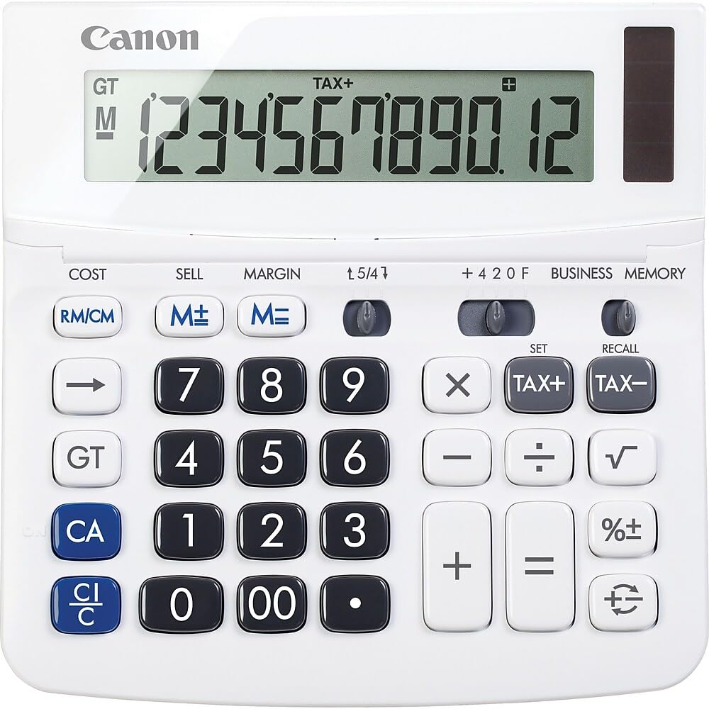 Canon WS-220TSG Desktop 12 Digit Calculator with Tax and Cost/Sell/Mar