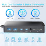 12 in 1 Microsoft Surface Dock Triple Displays Dual HDMI+VGA with Powe