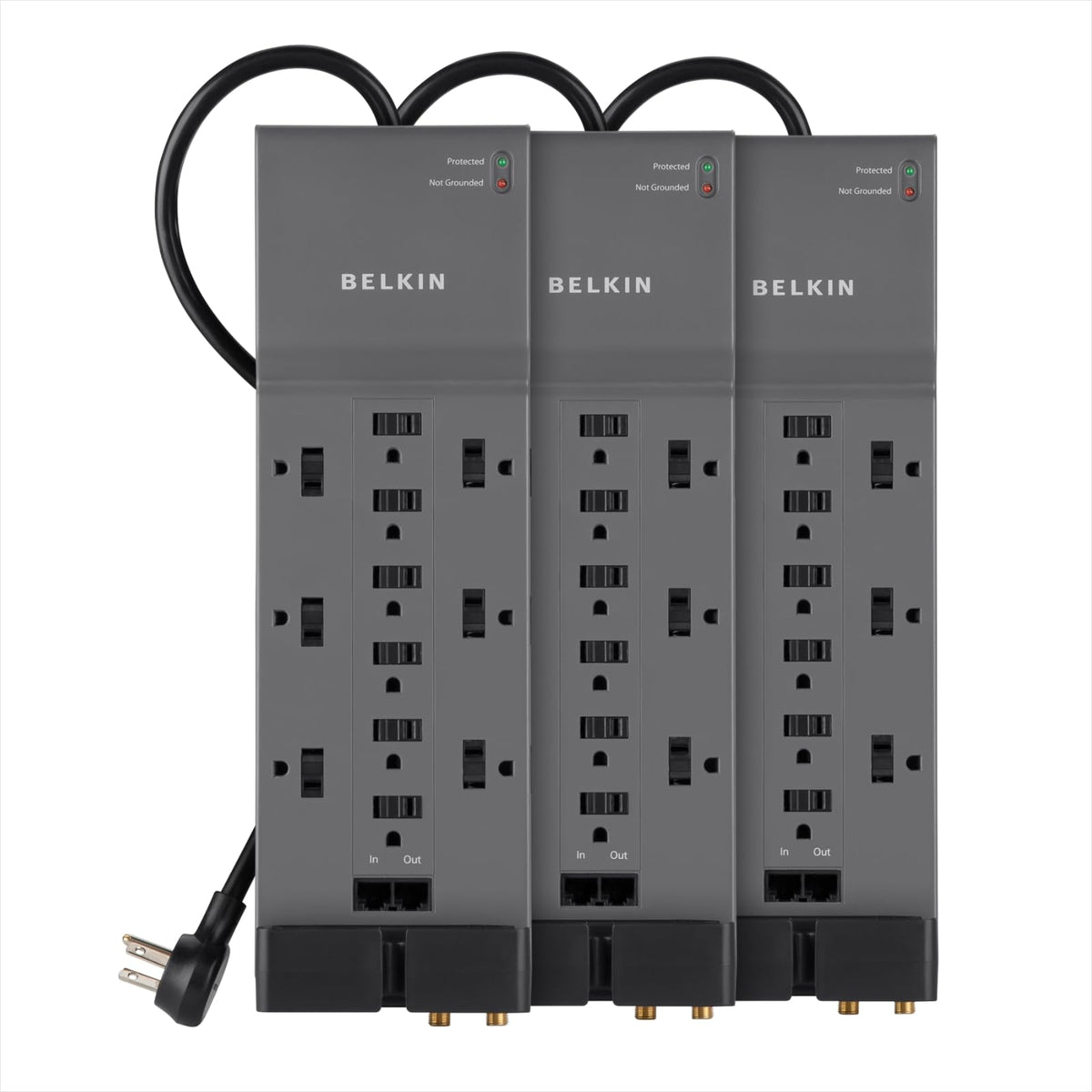 Belkin Parasurtenseur 12 prises avec cordon 10 pieds et Tel