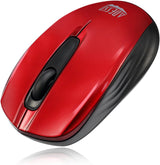 Adesso Ergonomic iMouse S50 - Wireless Optical Mouse Red