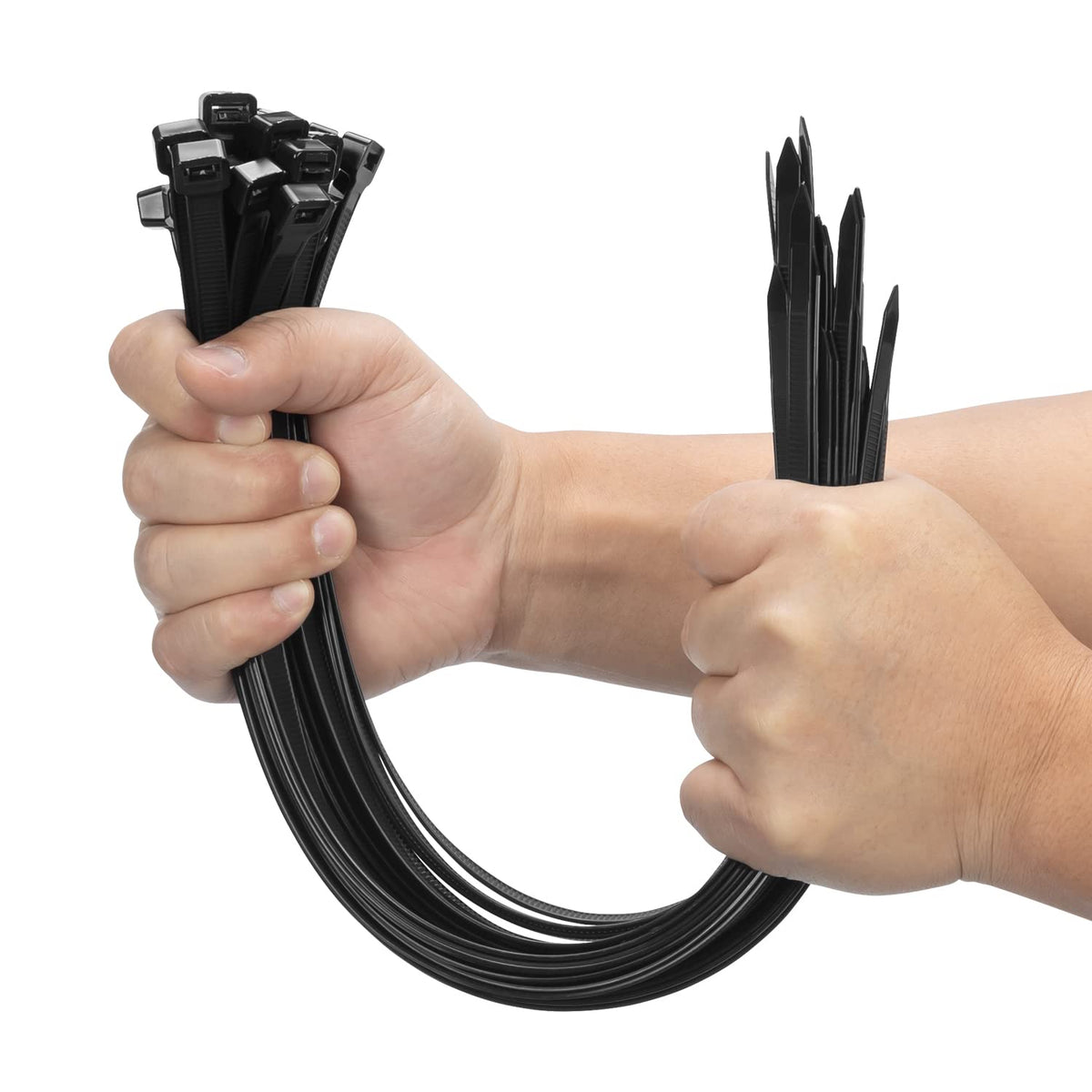 8 CABLE TIES W/ MOUNTING HOLE, 100 PACK