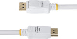 StarTech.com 10ft (3m) White VESA Certified DisplayPort 1.2 Cable, 4K