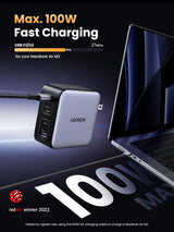 UGREEN Nexode 100W USB C Charger Block, 4-Port GaN Charger Block Fast