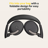 Jabra Evolve2 65 Flex - USB-A MS Stéréo USB-A et Câble de Recharge Noir