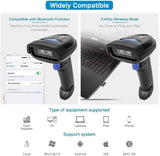 NETUM Bluetooth Barcode Scanner, Compatible with 2.4G Wireless & Bluet