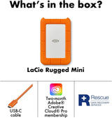 LaCie (LAC9000633) Rugged Mini 4TB External Hard Drive Portable HDD –