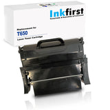 Inkfirst Remanufactured Toner Cartridge Replacement for Lexmark T650 T