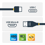 StarTech.com USB C to Micro USB Cable 2m 6ft - USB-C to Micro USB Char