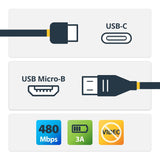 Câble USB C vers Micro USB StarTech.com 2 m - Câble de charge USB-C vers Micro USB