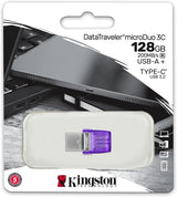 Kingston DataTraveler microDuo 3C 128GB USB-C & USB-A Flash Drive | Sp