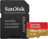 SanDisk 128GB Extreme microSDXC UHS-I Memory Card with Adapter Up to 1
