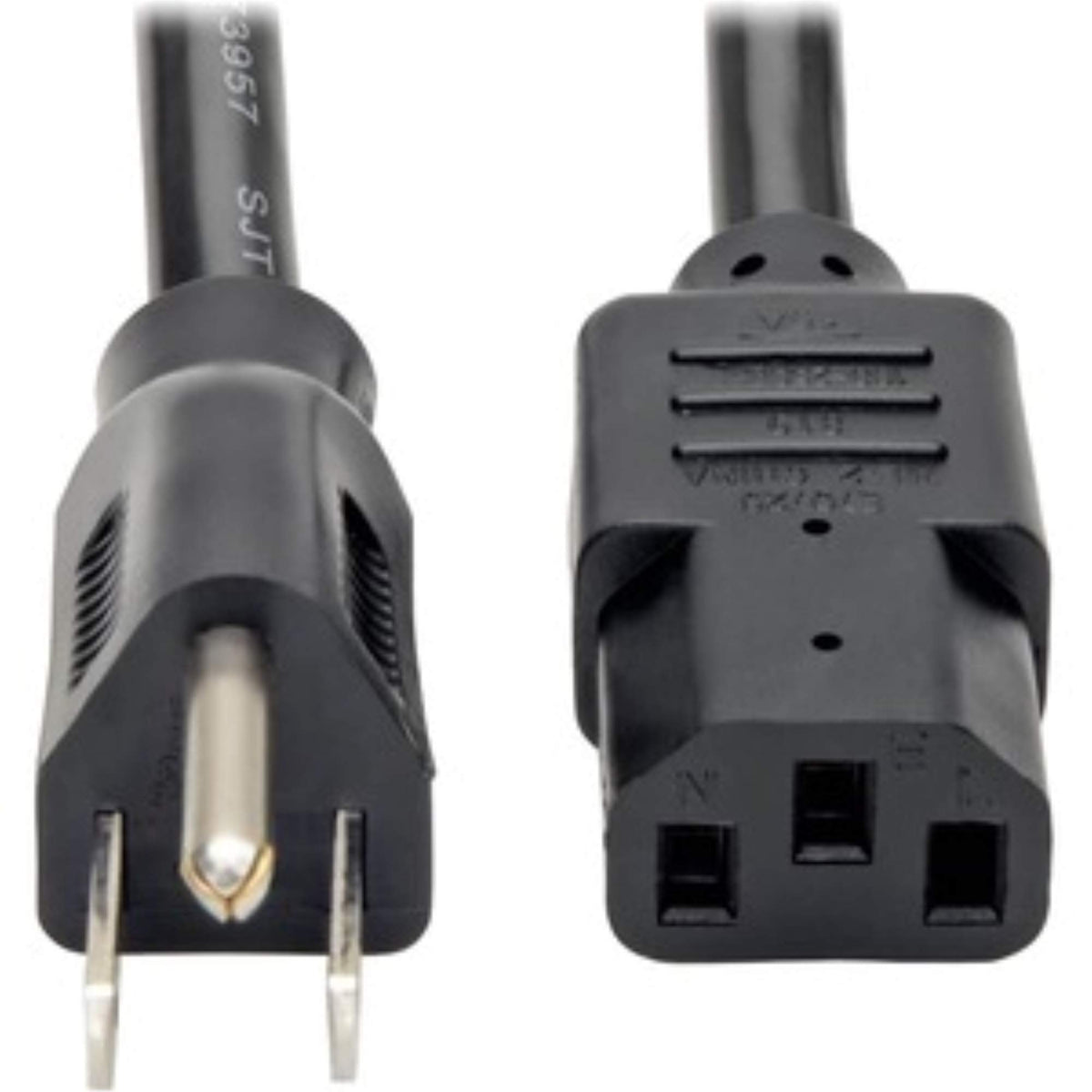 Tripp Lite Desktop Computer Power Cord, Right-Angle 5-15P to C13 - Hea