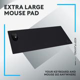 Logitech G840 XL Cloth Gaming Mouse Pad - 0.12 in Thin, Stable Rubber