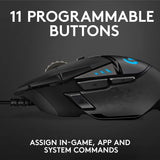 Logitech G502 Hero High Performance Wired Gaming Mouse, Hero 25K Senso
