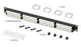 StarTech Panneau de brassage RJ45 Cat6 de 48 ports (2U) pour bâti réseau, UTP, 110 Punch-DOWN, Panneau de brassage Ethernet CAT 6 pour bâti de serveur réseau