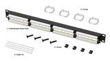 StarTech Panneau de brassage RJ45 Cat6 de 48 ports (2U) pour bâti réseau, UTP, 110 Punch-DOWN, Panneau de brassage Ethernet CAT 6 pour bâti de serveur réseau