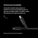 Câble de puissance Belkin BoostCharge USB-C vers USB-C (1 M, 3,3 pi), Recharge rapide