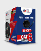 Cat6 Plenum Cable 1000FT – DSX-8000 Certified | 0.58mm Solid Conductor