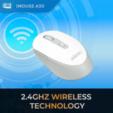 Adesso iMouse A30W Wireless Mouse with AI Copilot Shortcut Button (Whi