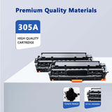 305A Black Toner Cartridges 2-Pack Compatible 305A Replacement for HP
