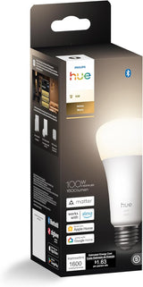 Philips Hue Smart LED A21 Bulb, Warm White Light 2700K, E26 Base, 13.5