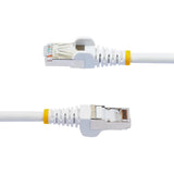 Câble Ethernet CAT6a gris de 15,24 m, RJ45 sans accroc, 10G, PoE 100W, S/FTP, LSZH, cuivre pur nu 27 AWG, 500 MHz, cordon de brassage réseau blindé