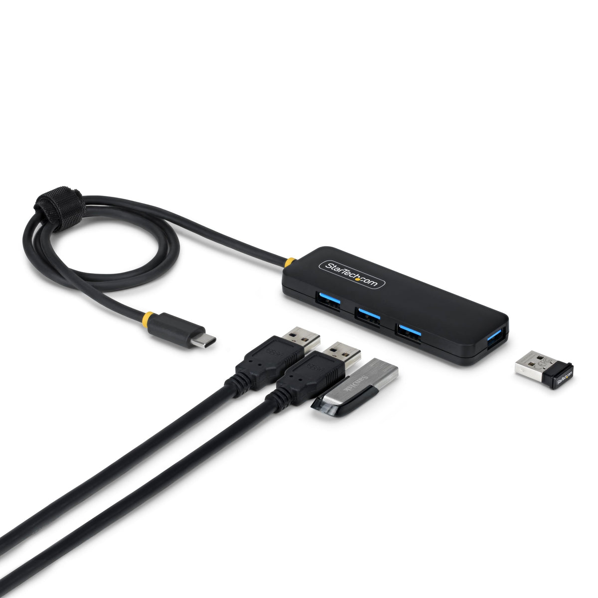 StarTech USB-C 4-Port Hub, SuperSpeed 5Gbps, 4 × USB-A Adapter, Bus-Po