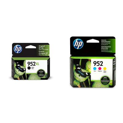 HP 952XL Noir haute capacité et HP 952 Cyan, Magenta, Jaune Encres Originales