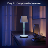 Philips Hue Go Smart Portable Table Lamp, White - White and Color Ambi