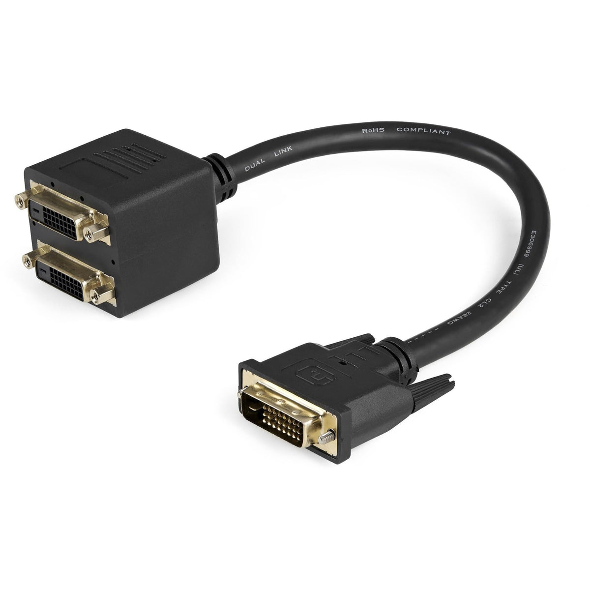 StarTech.com 1ft DVI Splitter Cable - M / F - DVI-D to 2x DVI-D Dual V