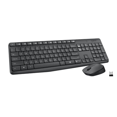 Logitech MK235 Wireless Keyboard and Mouse Combo for Windows, 2.4 GHz