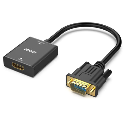 BENFEI HDMI to VGA, Uni-Directional HDMI (Source) to VGA (Display) Ada