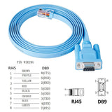 DTECH 6 Feet DB9 to RJ45 Console Cable 9 Pin Female Serial RS232 Port