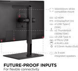 ÉCRAN IPS VIEWSONIC COLORPRO 4K UHD DE 27 POUCES AVEC THUNDERBOLT 100W, RJ45, DCI-P3 ET HDR400.