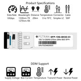 Module de transcodeur optique 10GBASE-BX BiDi SFP+ compatible avec Extrem