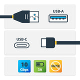 0.5M USB to USB-C Cable-USB 3.1 10GBPS