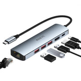 3PORT USB C Hub w/ GBE PD 2.0 Type C to 3X A USB 3.0