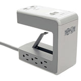TRIPP LITE Protect It! 6-Outlet Surge Protector Desk Clamp with 2 USB